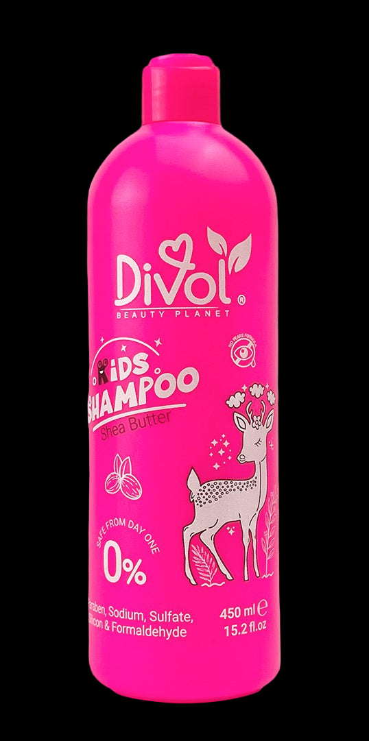 ديفول شامبو بزبدة الشيا للأطفال للشعر الجاف والمجعد 450 مل - Divol